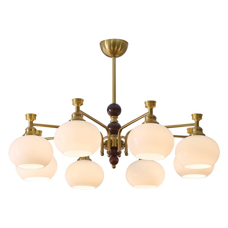 Aursolos Traditionele Elegantie Houten glas Kroonluchter