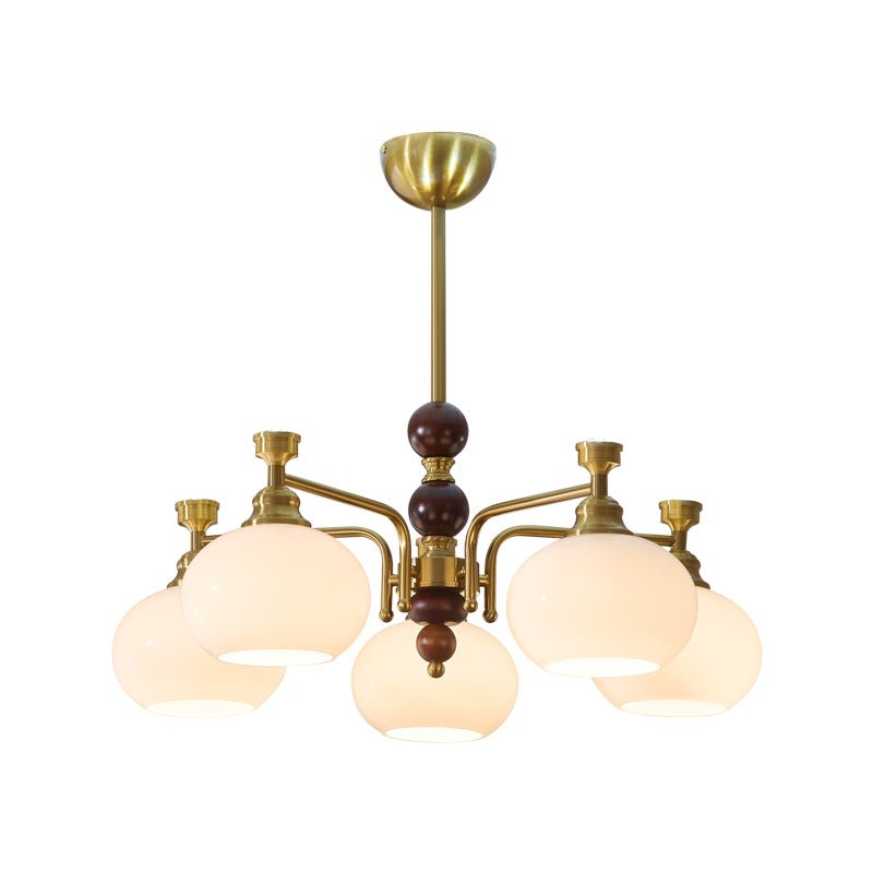 Aursolos Traditionele Elegantie Houten glas Kroonluchter