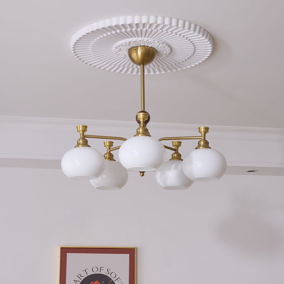Aursolos Traditionele Elegantie Houten glas Kroonluchter