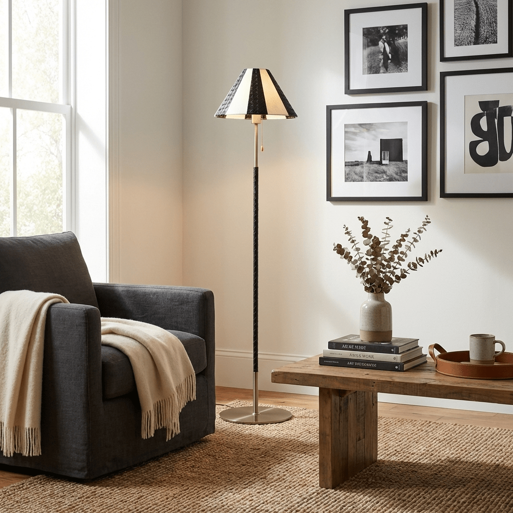 Avenoette Verona gestreepte vloerlamp