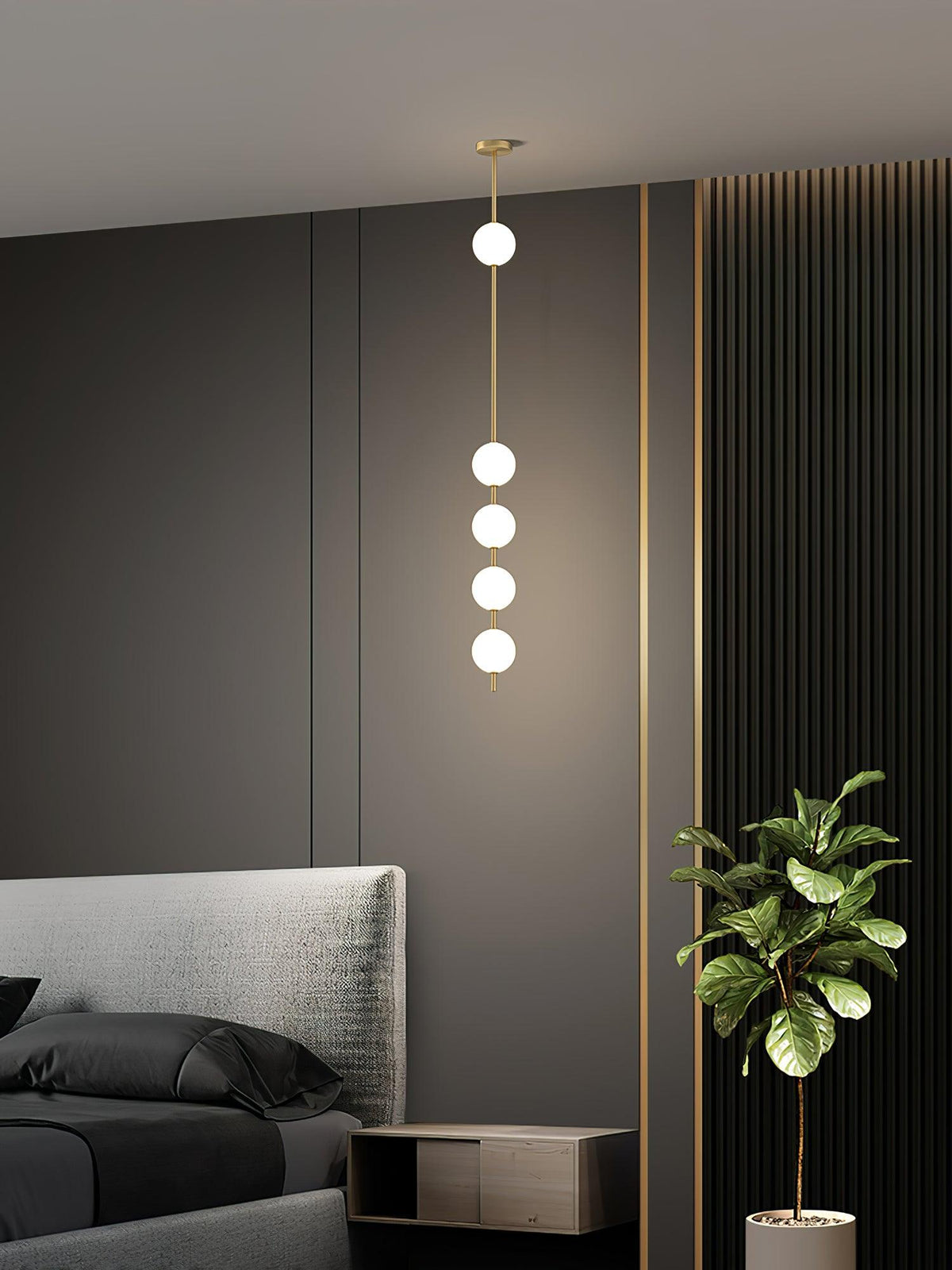 Valem Moderne hanglamp van messing