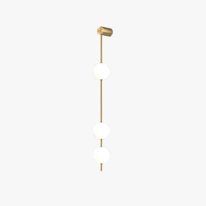 Soloiella wandlamp met verticale bollen van messing