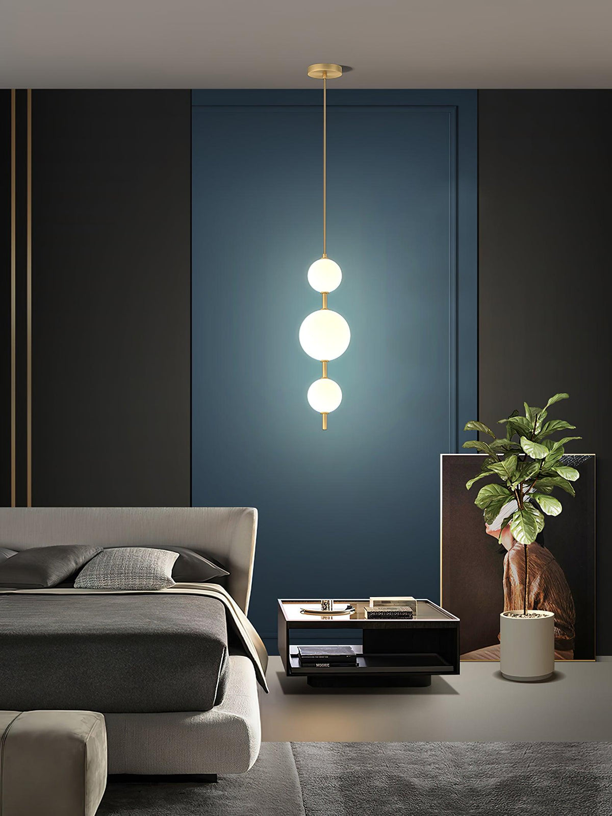 Velloran messing Kunststof hanglamp