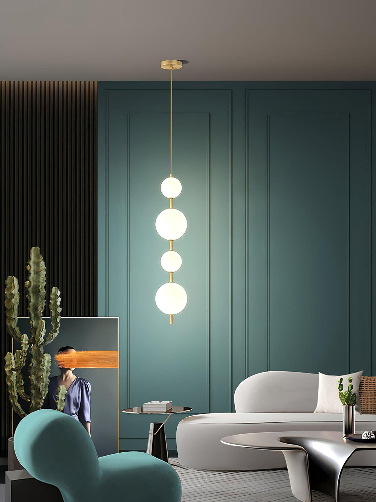 Velloran messing Kunststof hanglamp