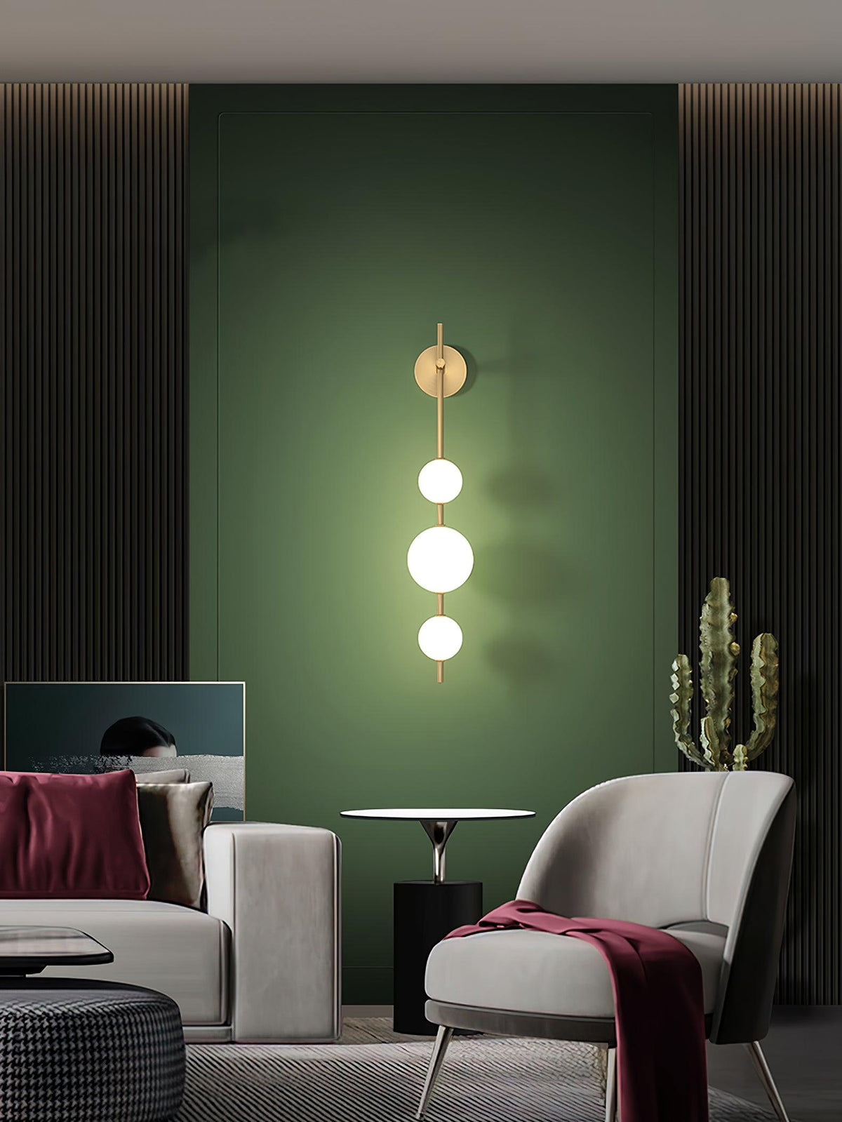 Miriiella wandlamp Verticale Bol Minimalistisch