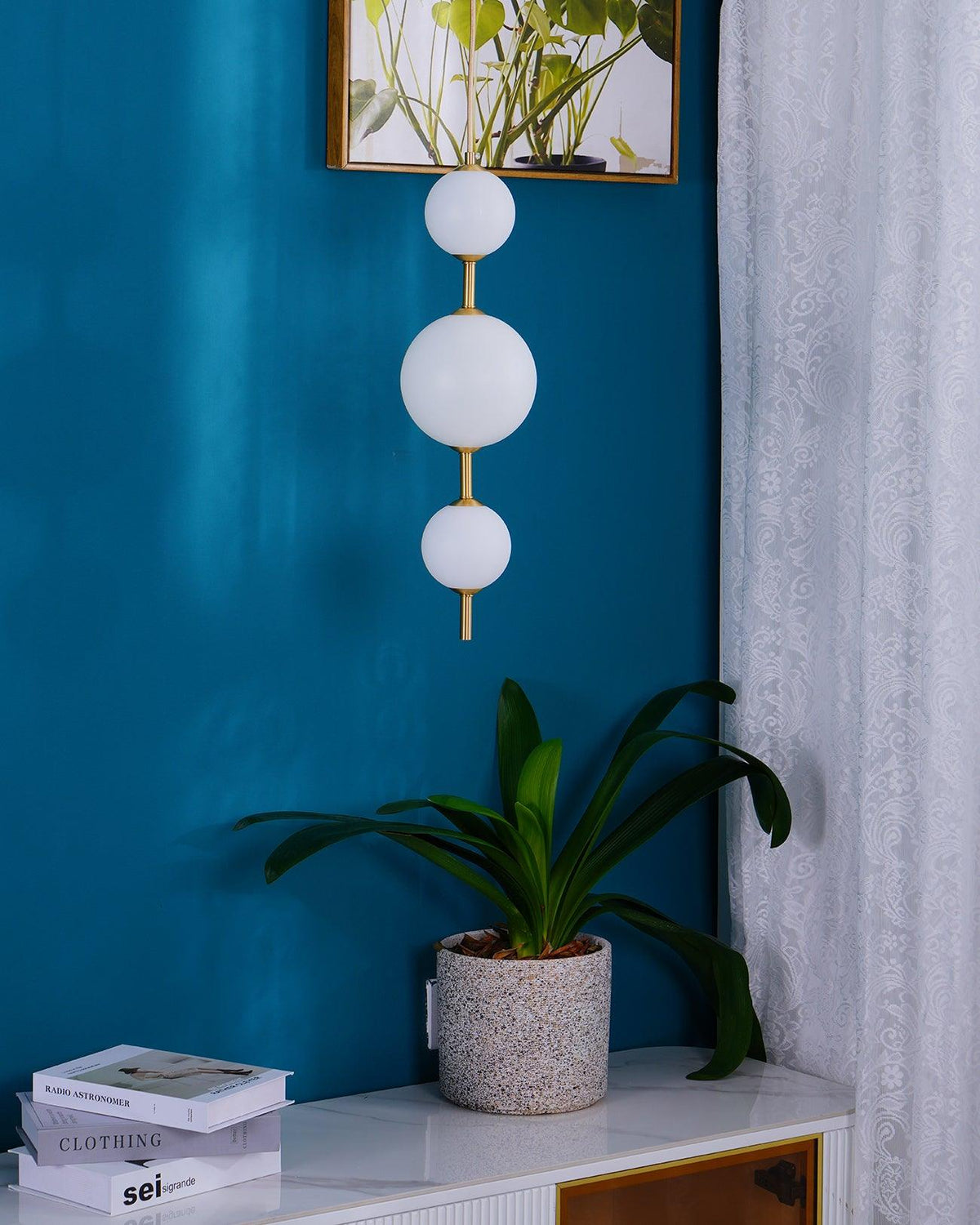 Velloran messing Kunststof hanglamp