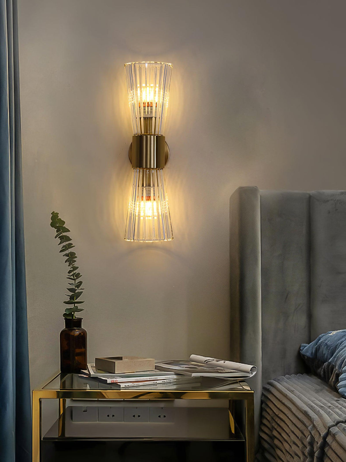 Cyrinenne kristallen artistieke wandlamp