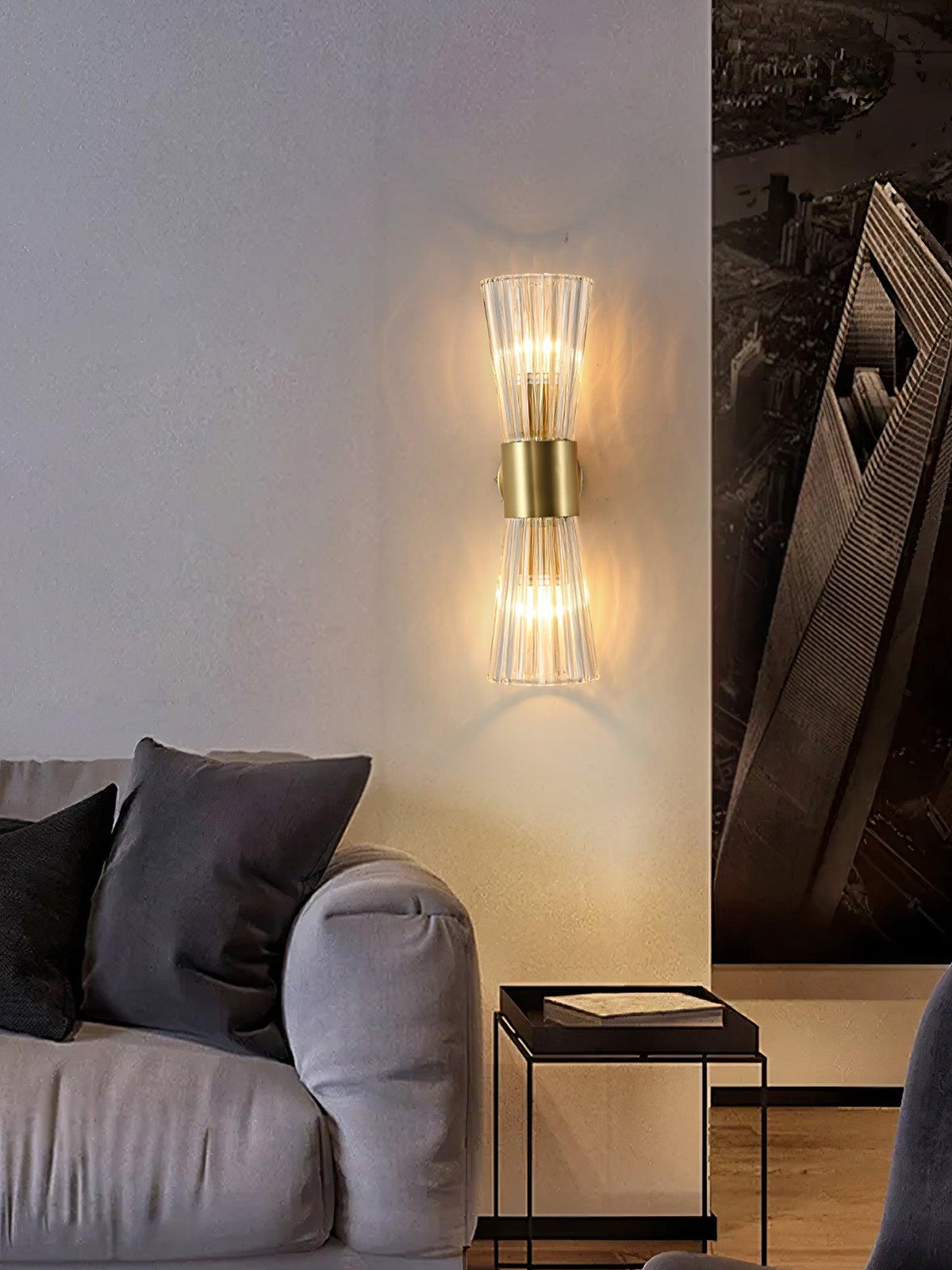 Cyrinenne kristallen artistieke wandlamp