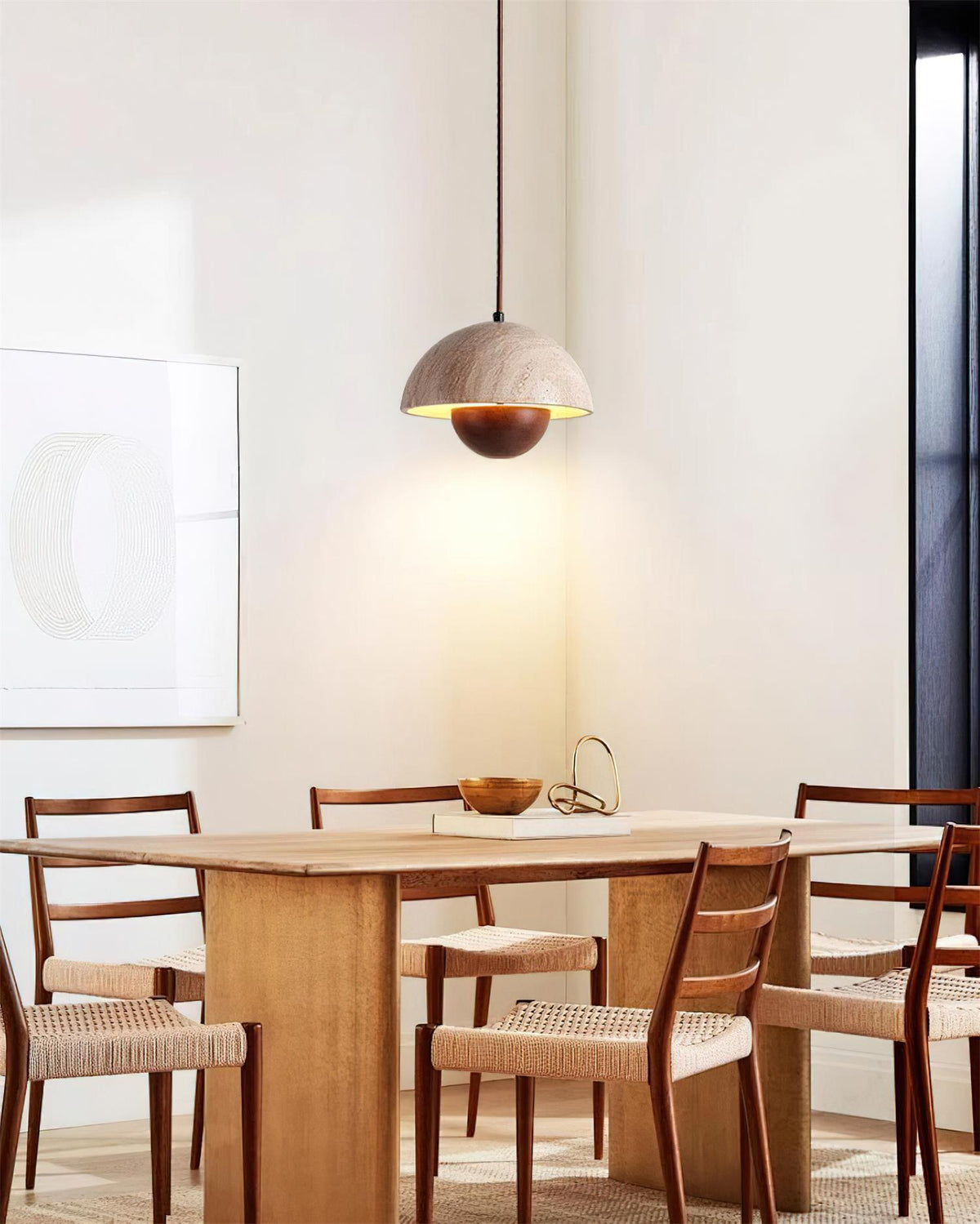 Cadorisra travertin hanglamp Hout