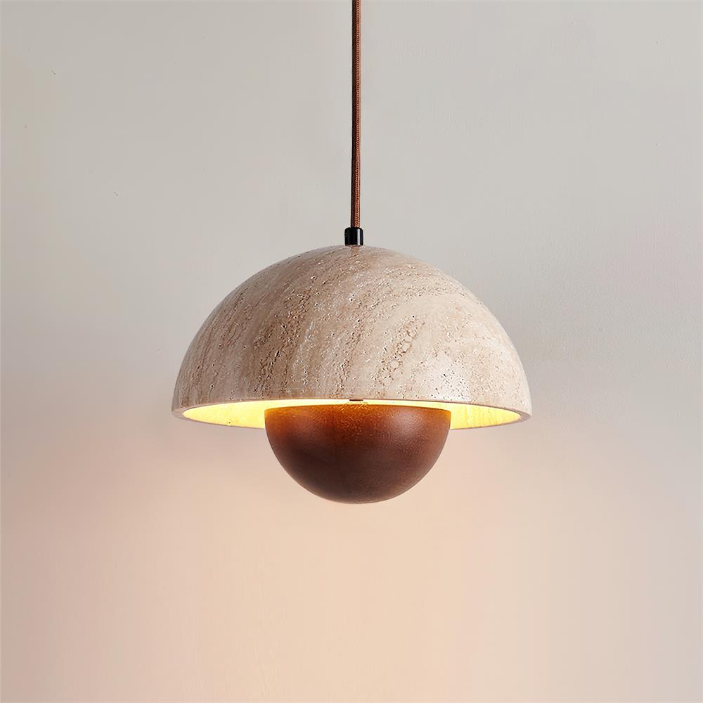 Cadorisra travertin hanglamp Hout