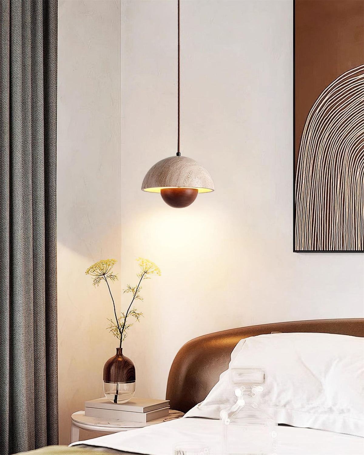 Cadorisra travertin hanglamp Hout