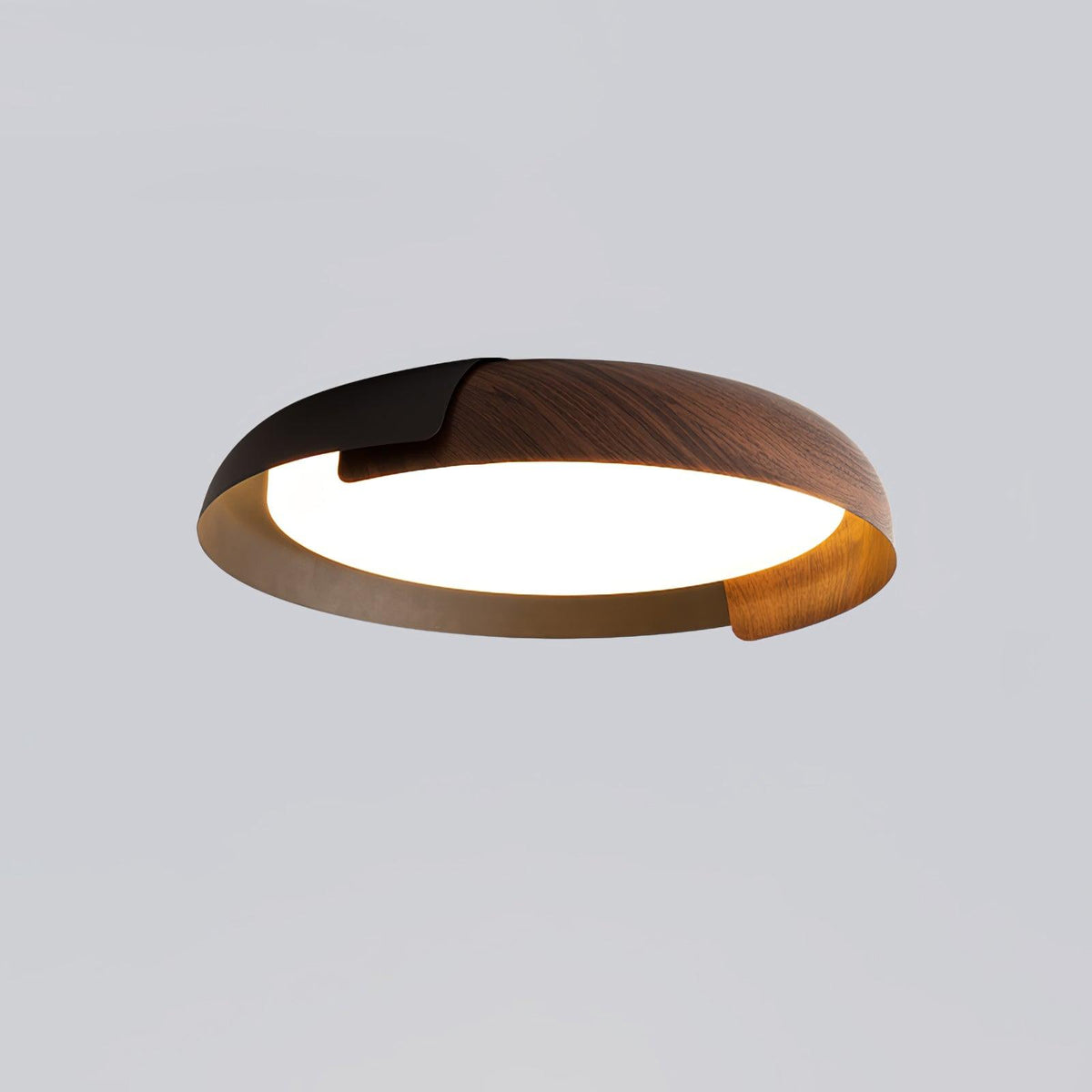 Nomino Plafondlamp Rond Acryl Hout Zacht Minimalistisch