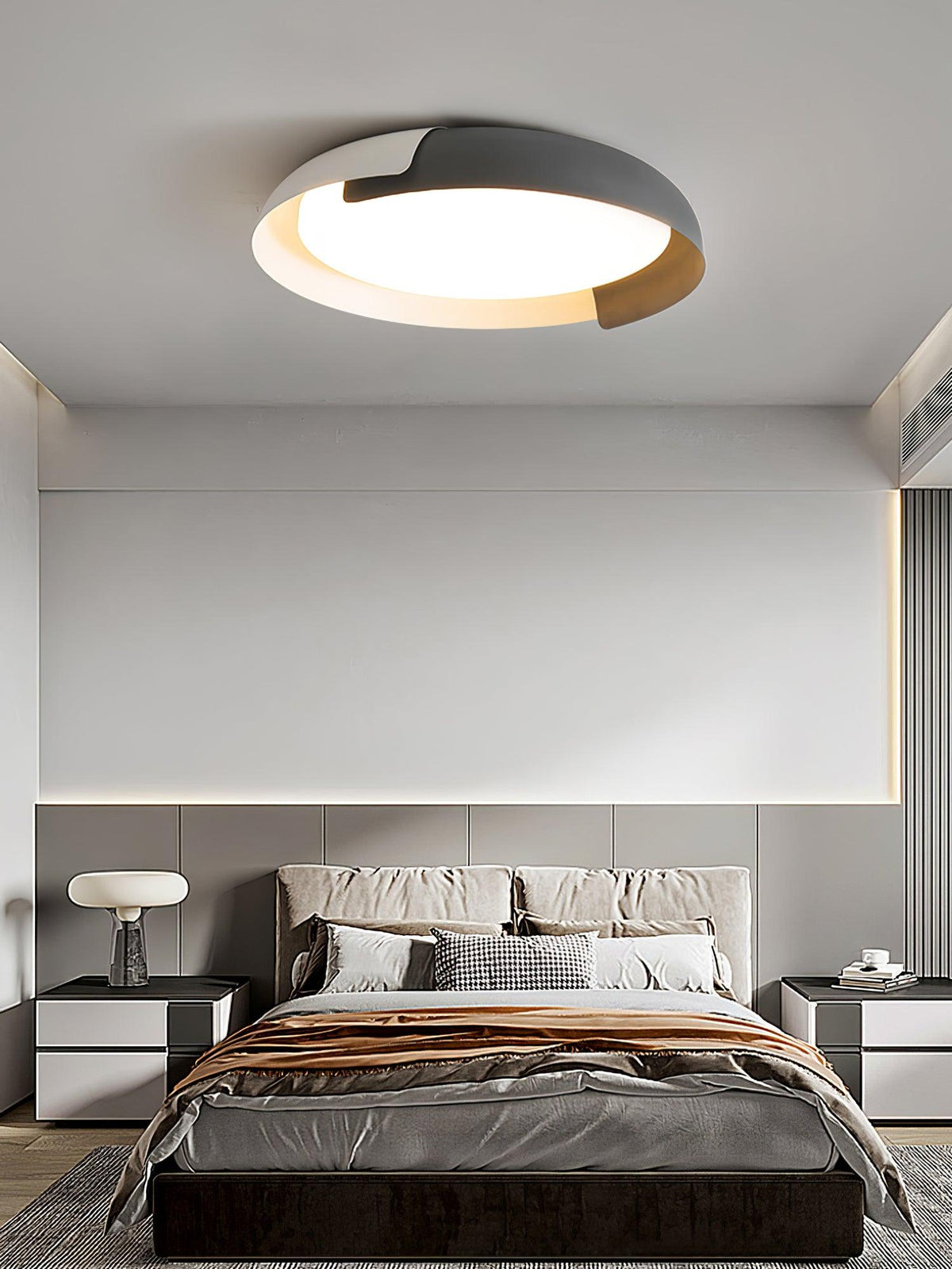 Nomino Plafondlamp Rond Acryl Hout Zacht Minimalistisch