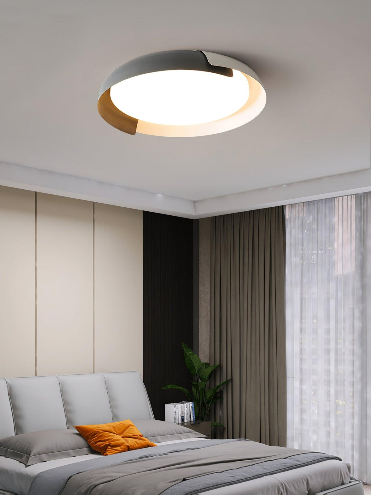Nomino Plafondlamp Rond Acryl Hout Zacht Minimalistisch