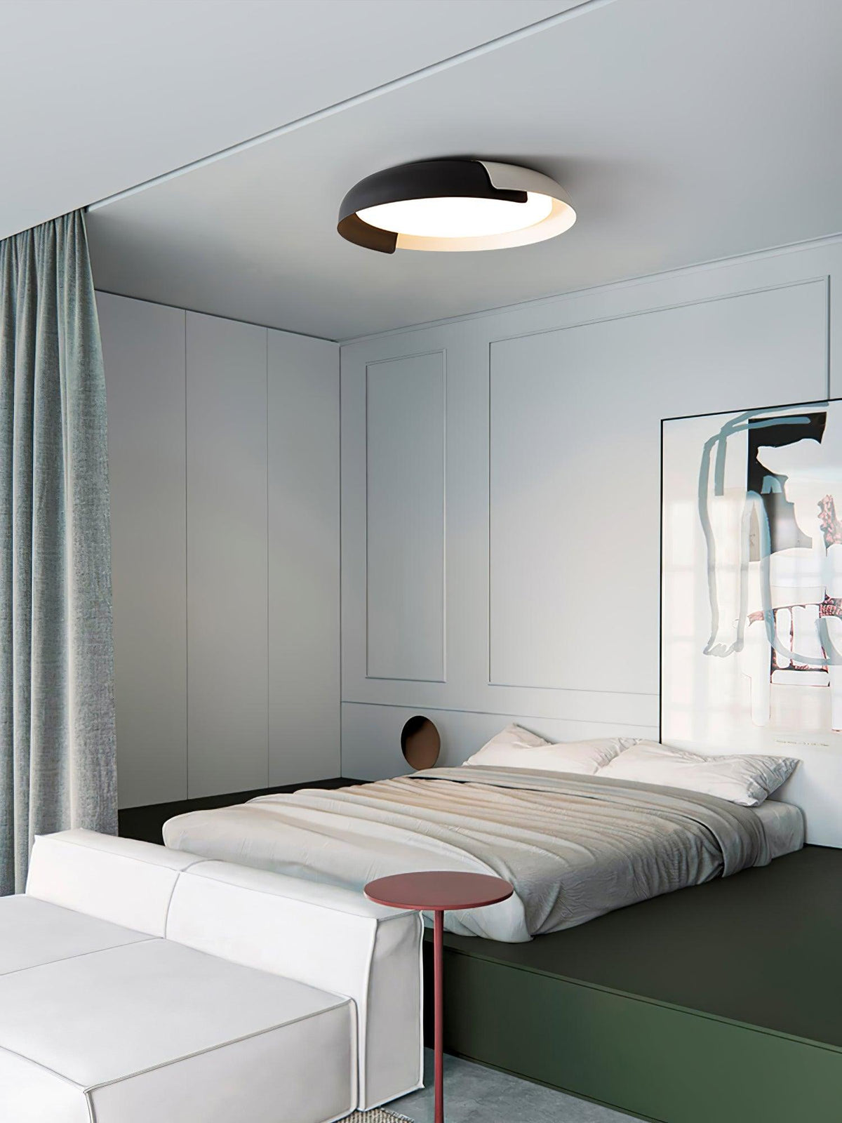 Nomino Plafondlamp Rond Acryl Hout Zacht Minimalistisch