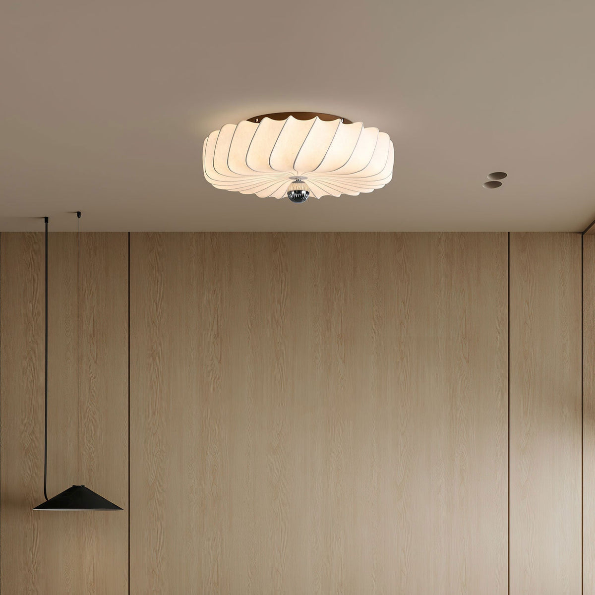 Zelore Swirl stof brons hanglamp
