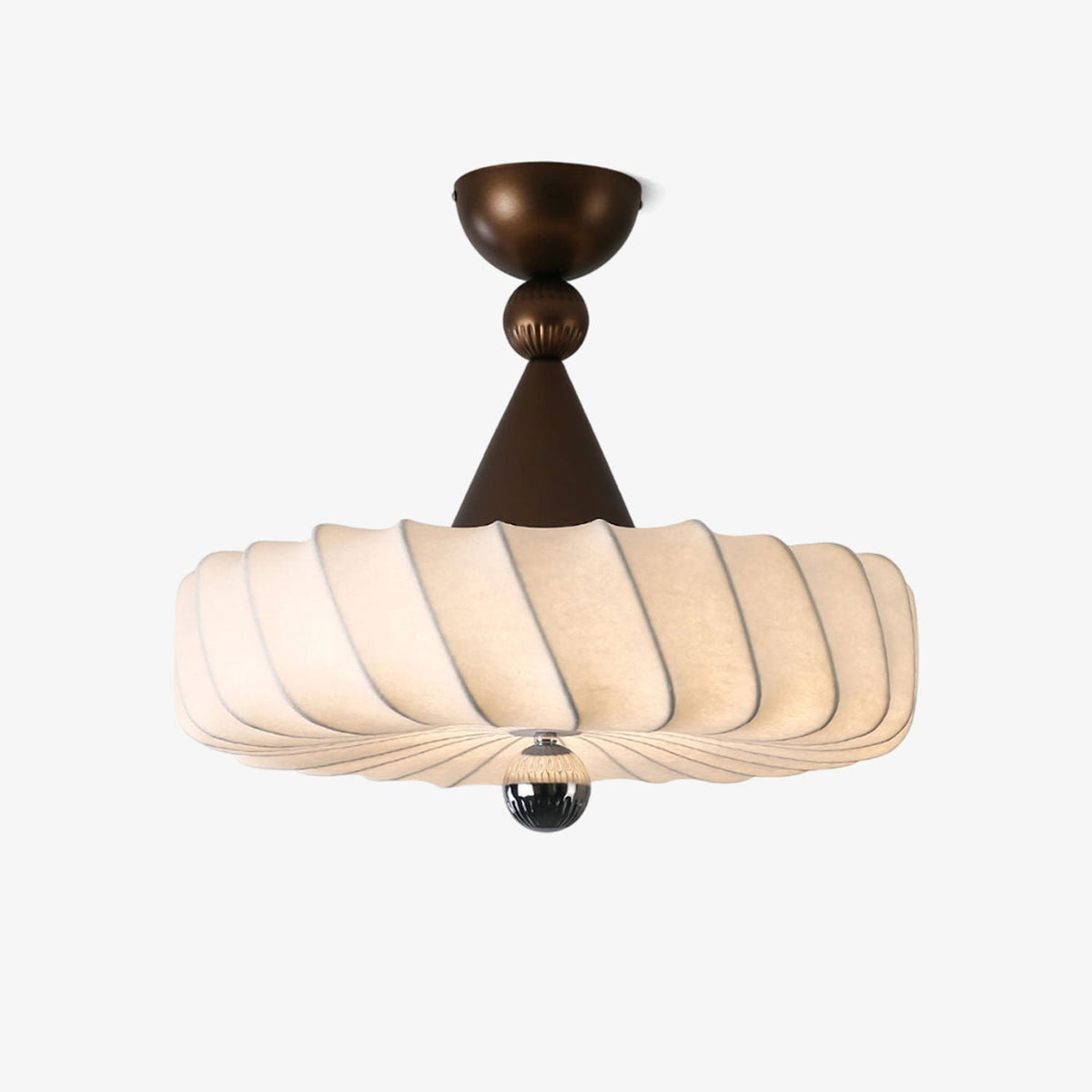 Zelore Swirl stof brons hanglamp