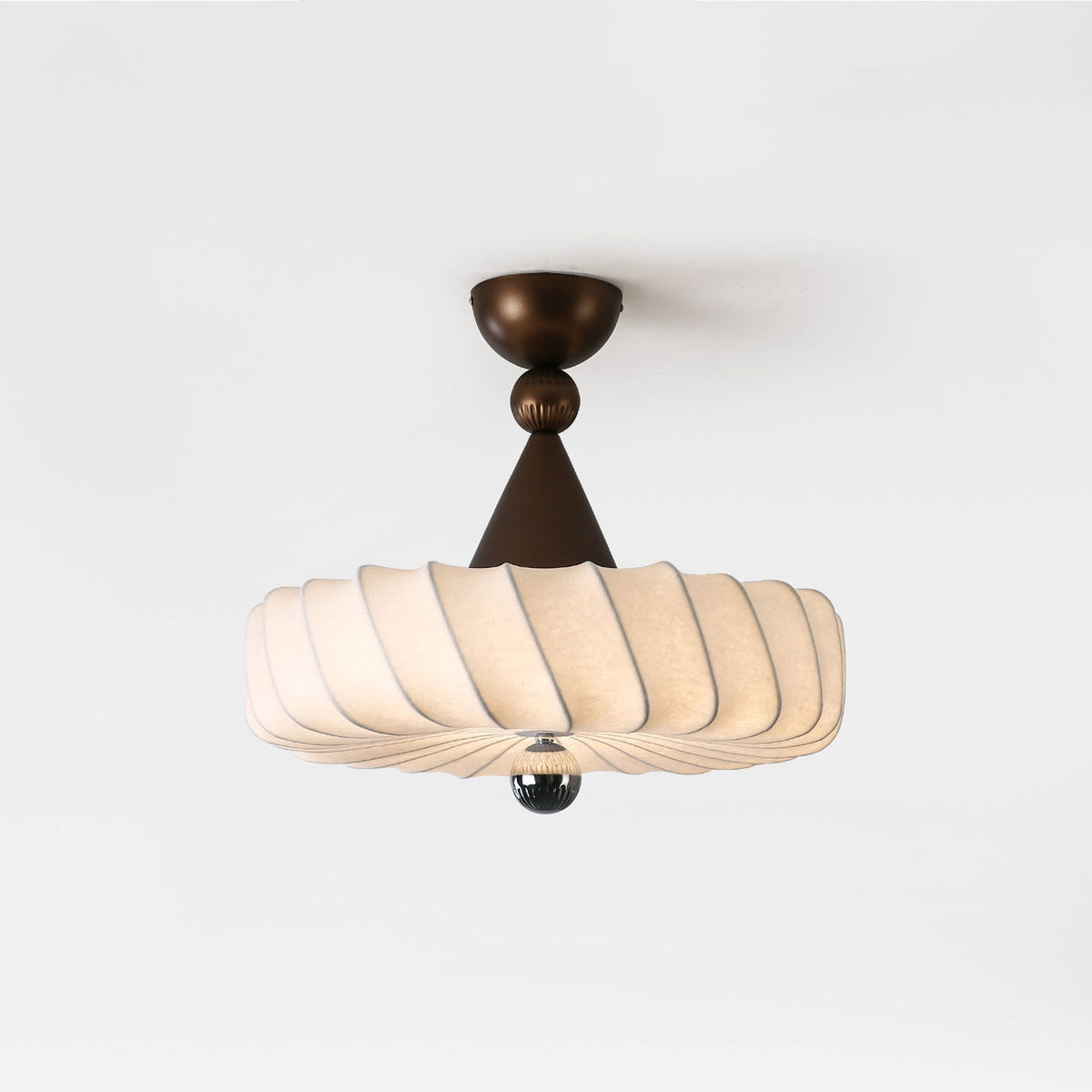 Zelore Swirl stof brons hanglamp