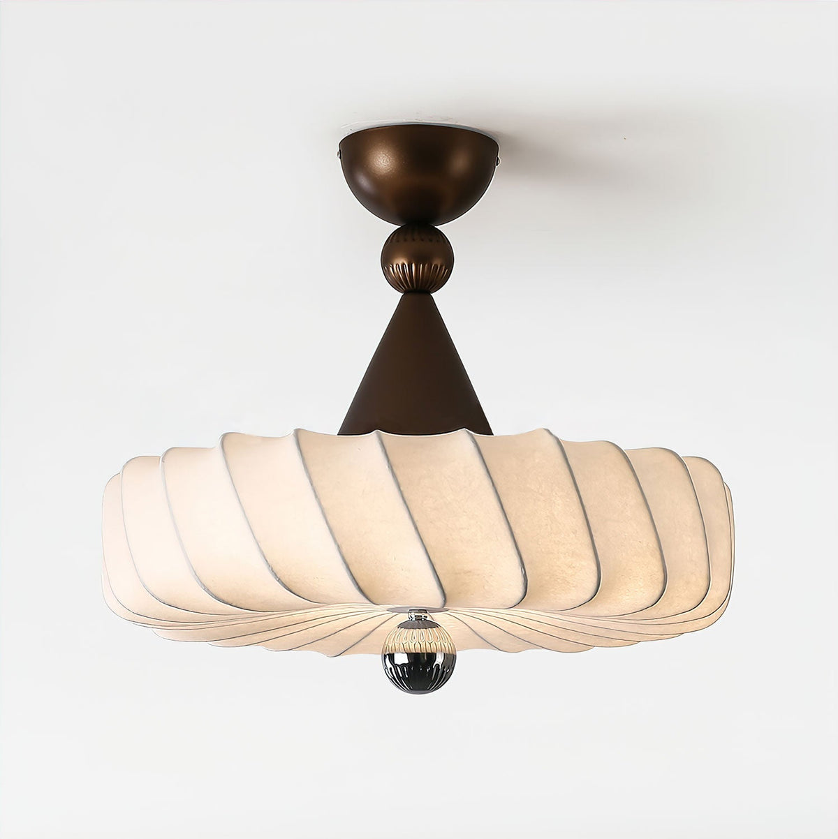 Zelore Swirl stof brons hanglamp
