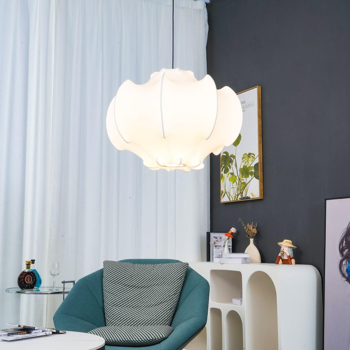 Lotus Minimalistische hanglamp van zijde