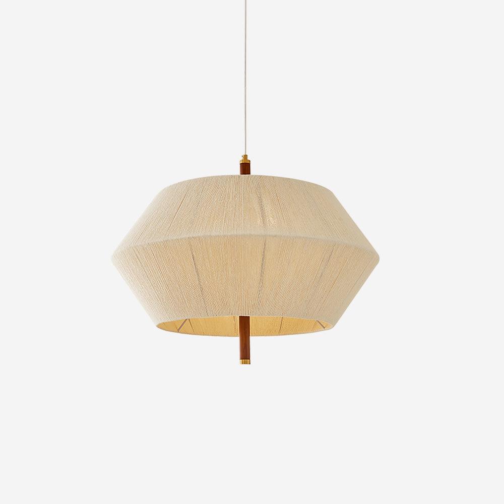 Elowen hanglamp katoenen draad walnoot naturel
