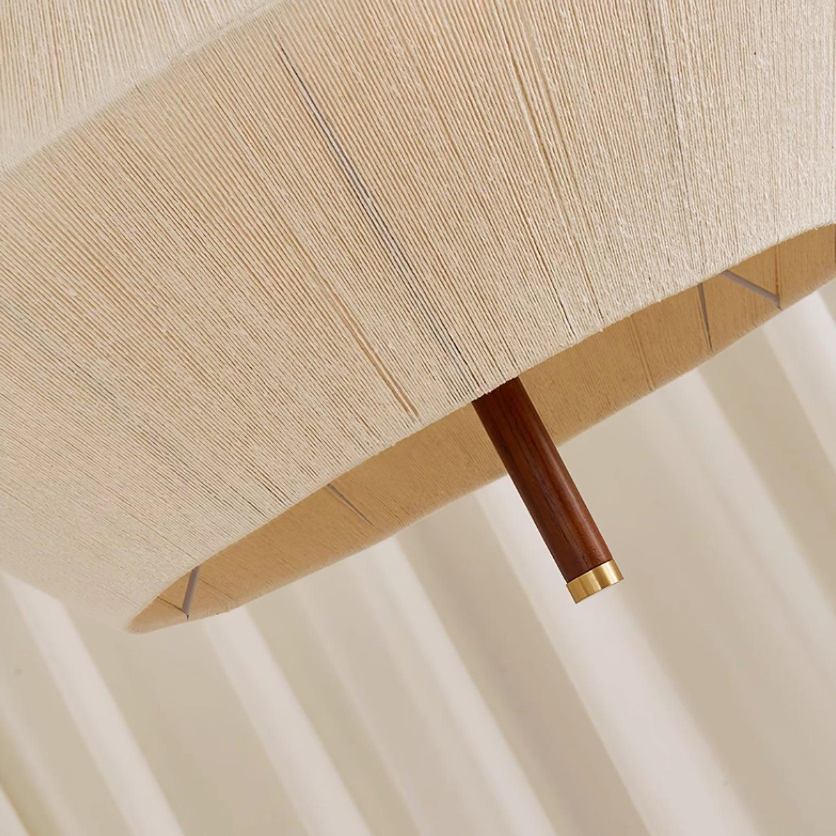 Elowen hanglamp katoenen draad walnoot naturel