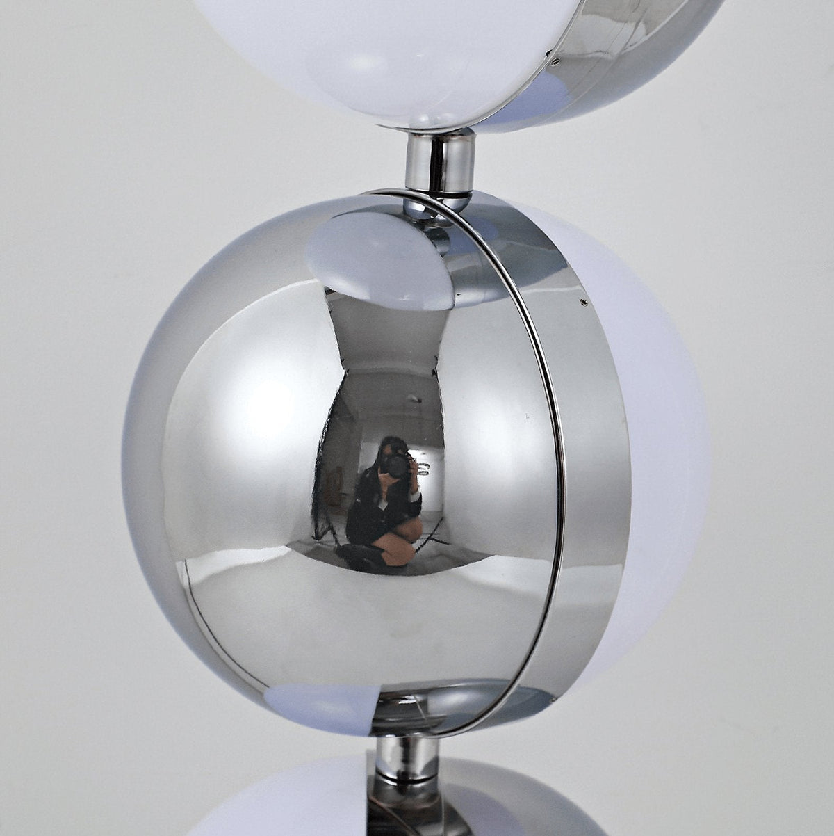 Boen moderne vloerlamp in chrome