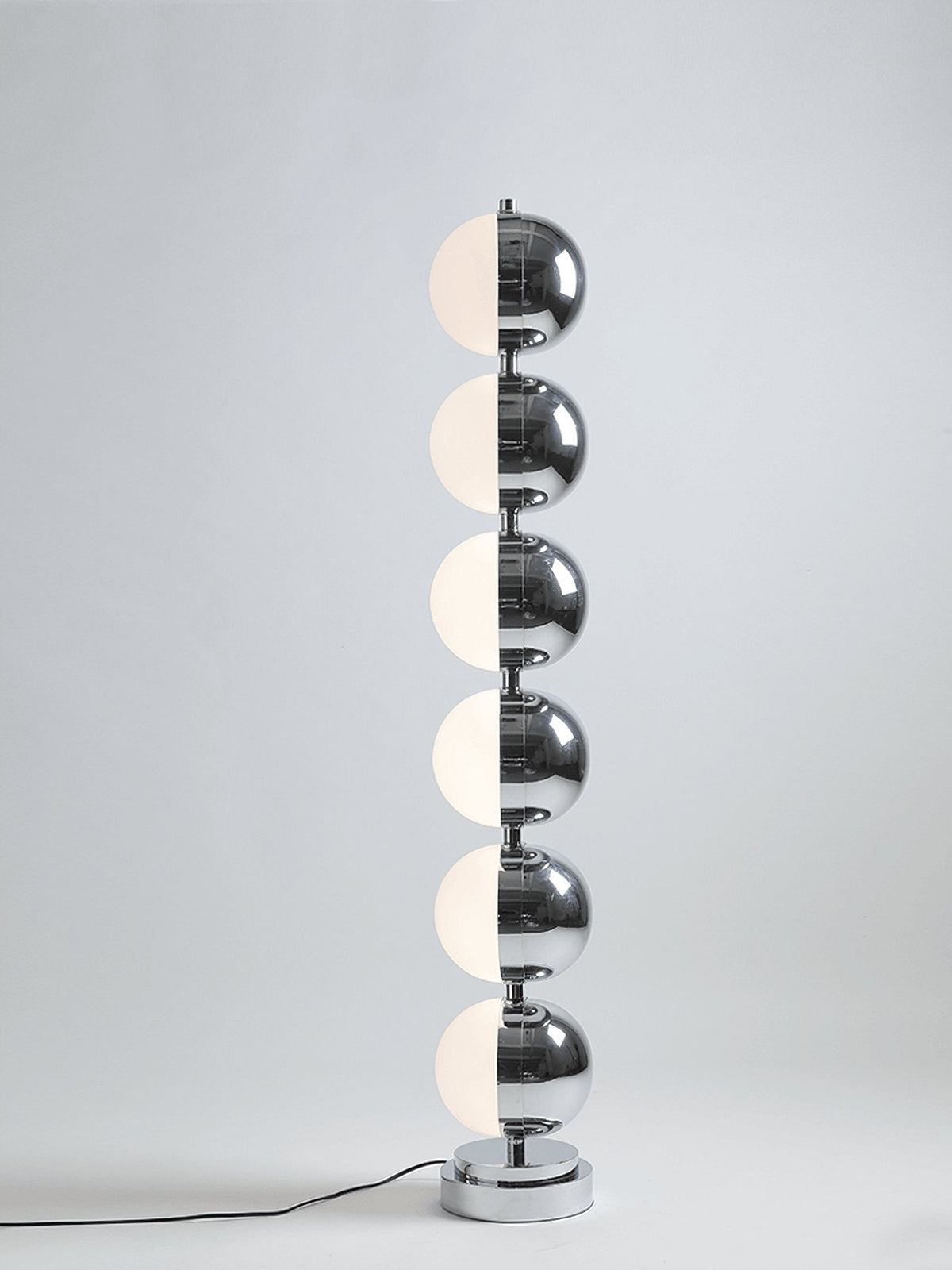 Boen moderne vloerlamp in chrome