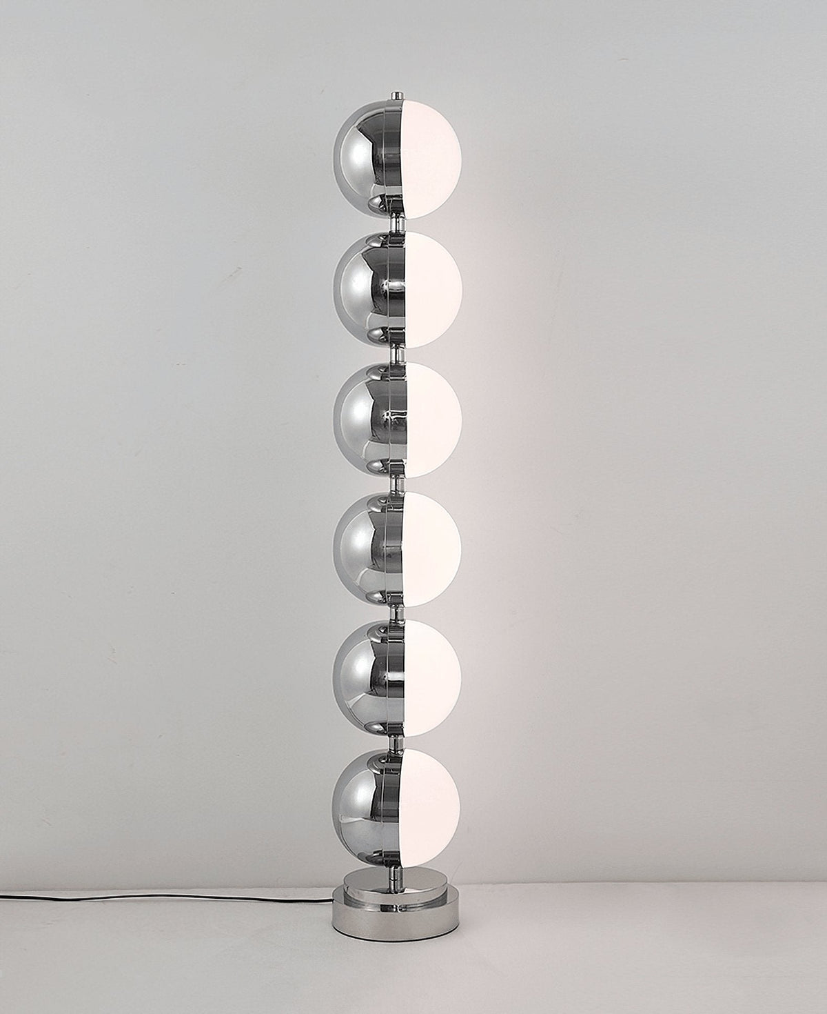 Boen moderne vloerlamp in chrome