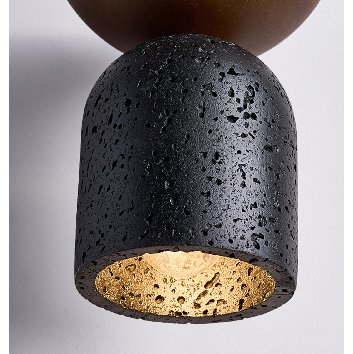 Theo Minimal Zwart travertin hanglamp