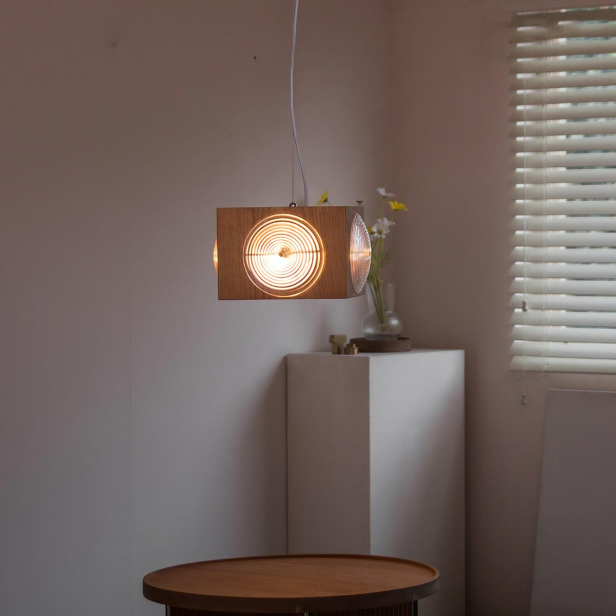 Allaeira Premium Noordse kunst houten hanglamp