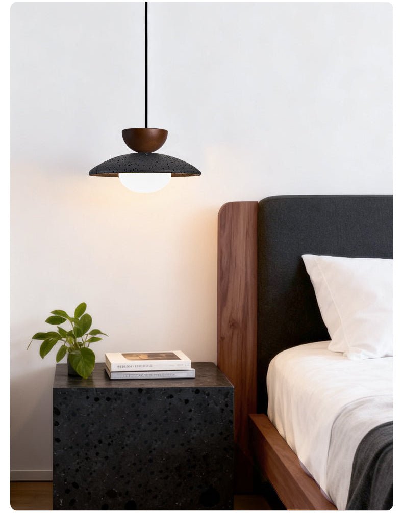 Ignis hanglamp met zwarte travertin koepel