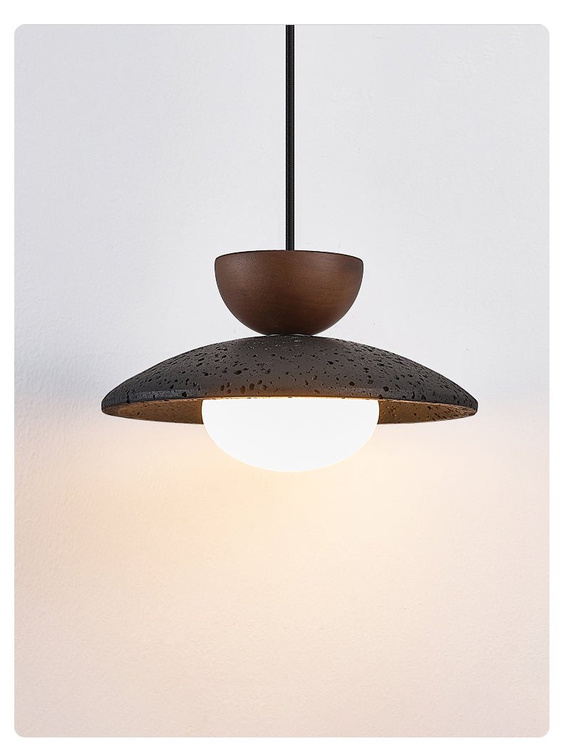 Ignis hanglamp met zwarte travertin koepel