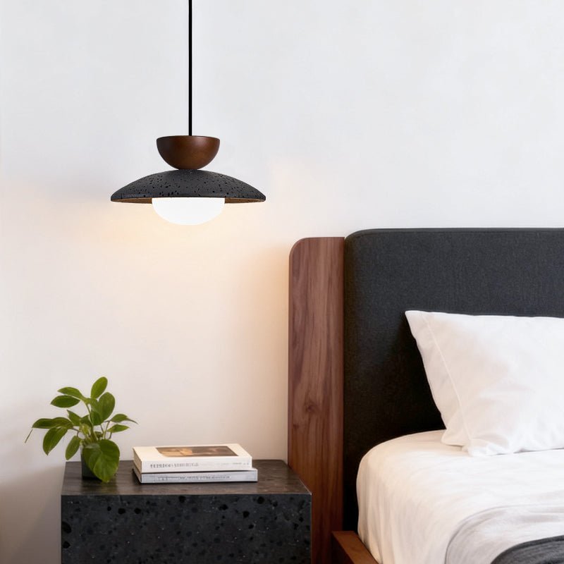 Ignis hanglamp met zwarte travertin koepel