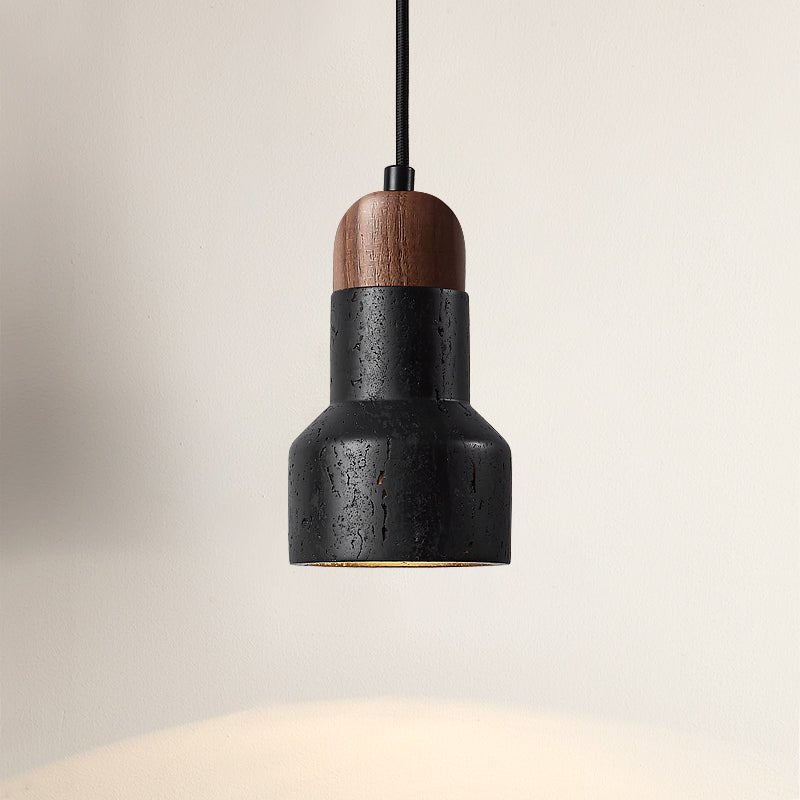Foundry modern Zwart Travertin Hanglamp