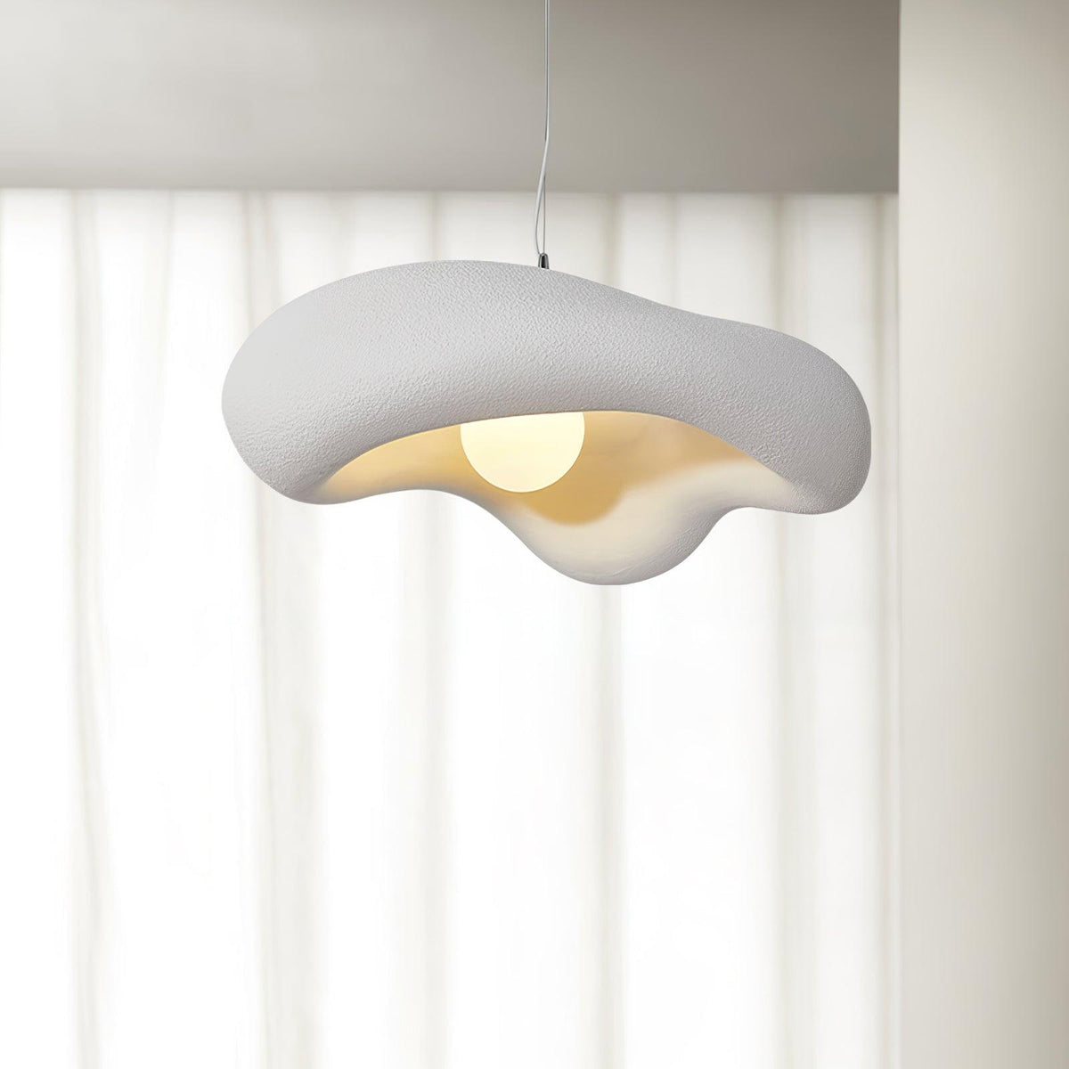 Hanglamp van hars in organische vorm voor moderne interieurs natuurlijk