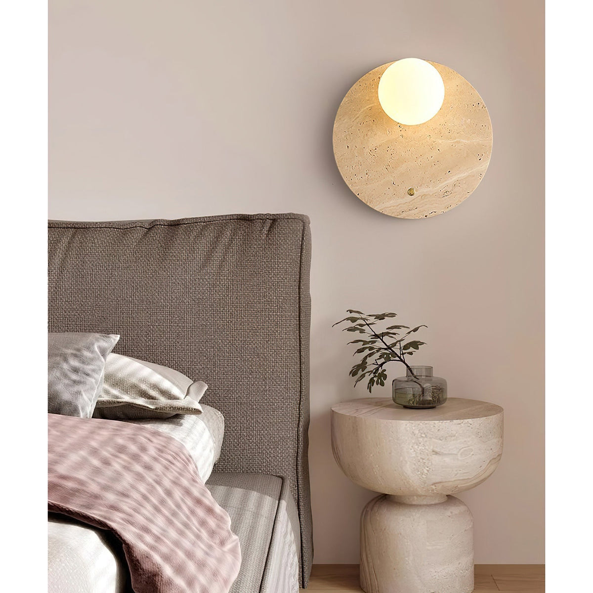 Seraelia travertin wandlamp