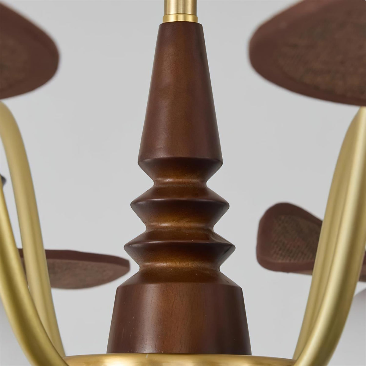 hout-bol kroonluchter