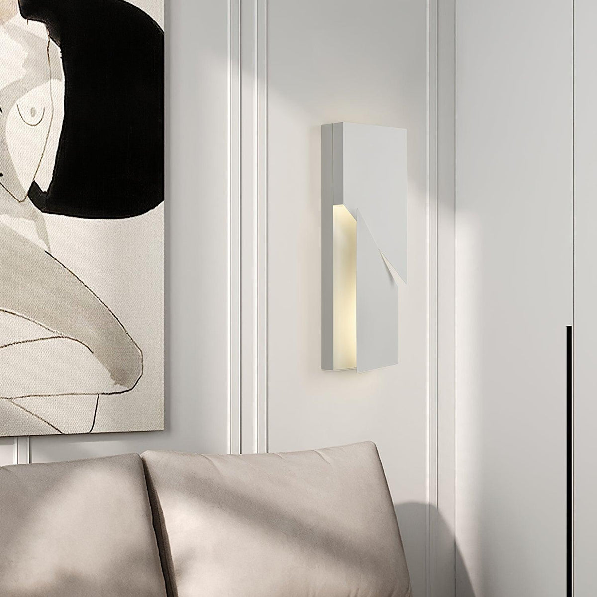 Wandlamp 3D Geometrische panelen gelaagde lichtkunst Afstandsbediening dimmen Modern