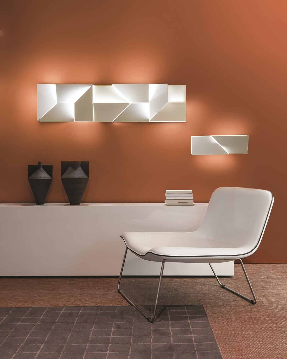 Wandlamp 3D Geometrische panelen gelaagde lichtkunst Afstandsbediening dimmen Modern