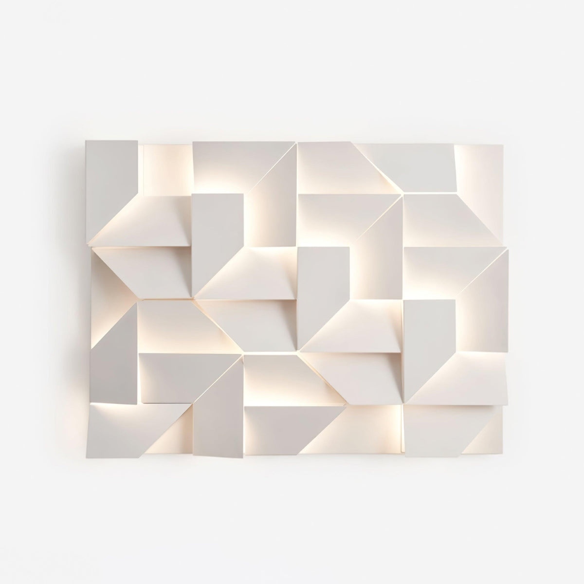 Wandlamp 3D Geometrische panelen gelaagde lichtkunst Afstandsbediening dimmen Modern