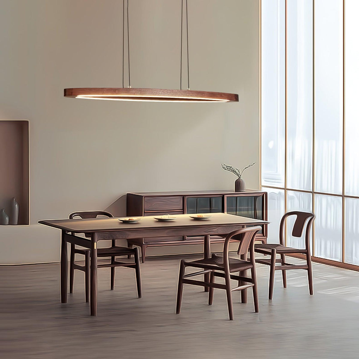 Hylan Hout Minimalistische hanglamp