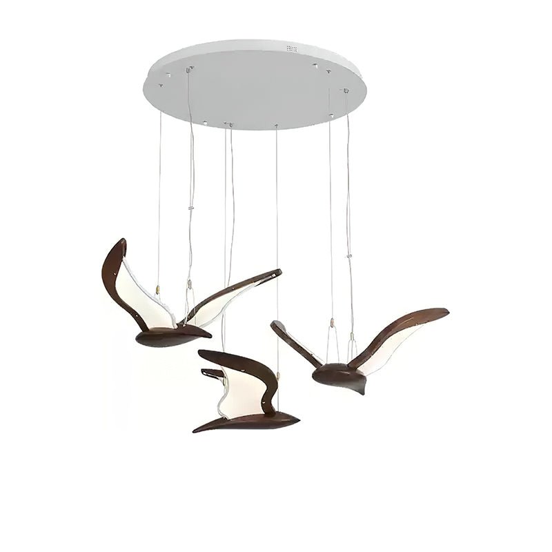 Aldiira Kroonluchter met houten vogelvorm