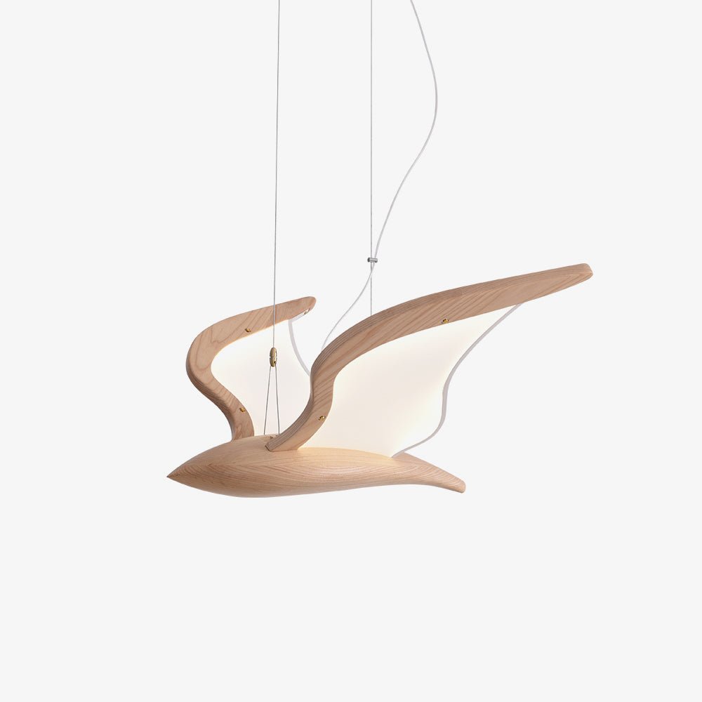 Aldiira Kroonluchter met houten vogelvorm