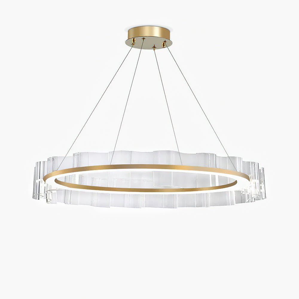 Acoustic Postmodern luxe Water Wave glas Kroonluchter