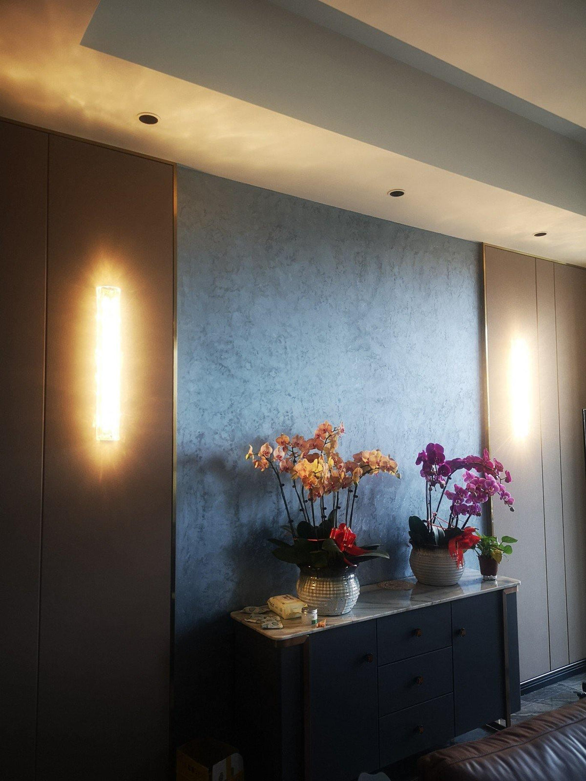 Bexley messing glas glamoureus wandlamp