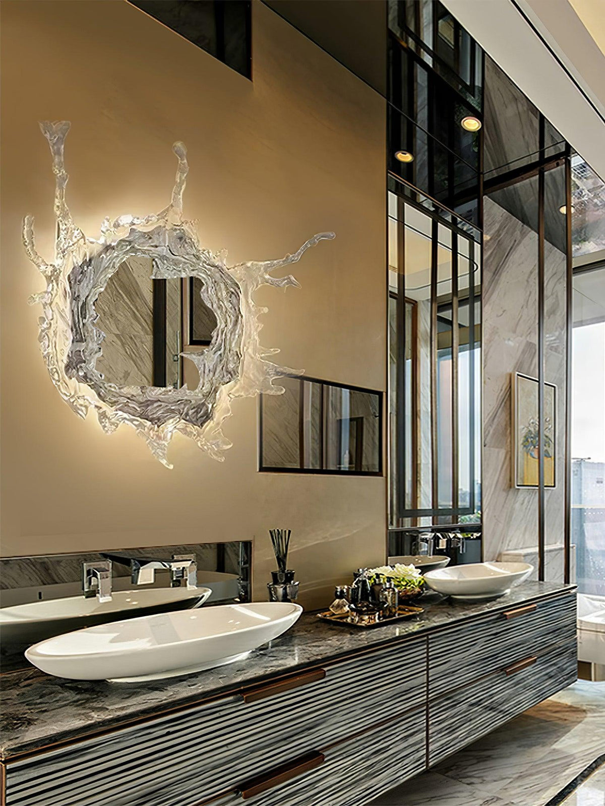 Ithox Moderne wandlamp met spiegel