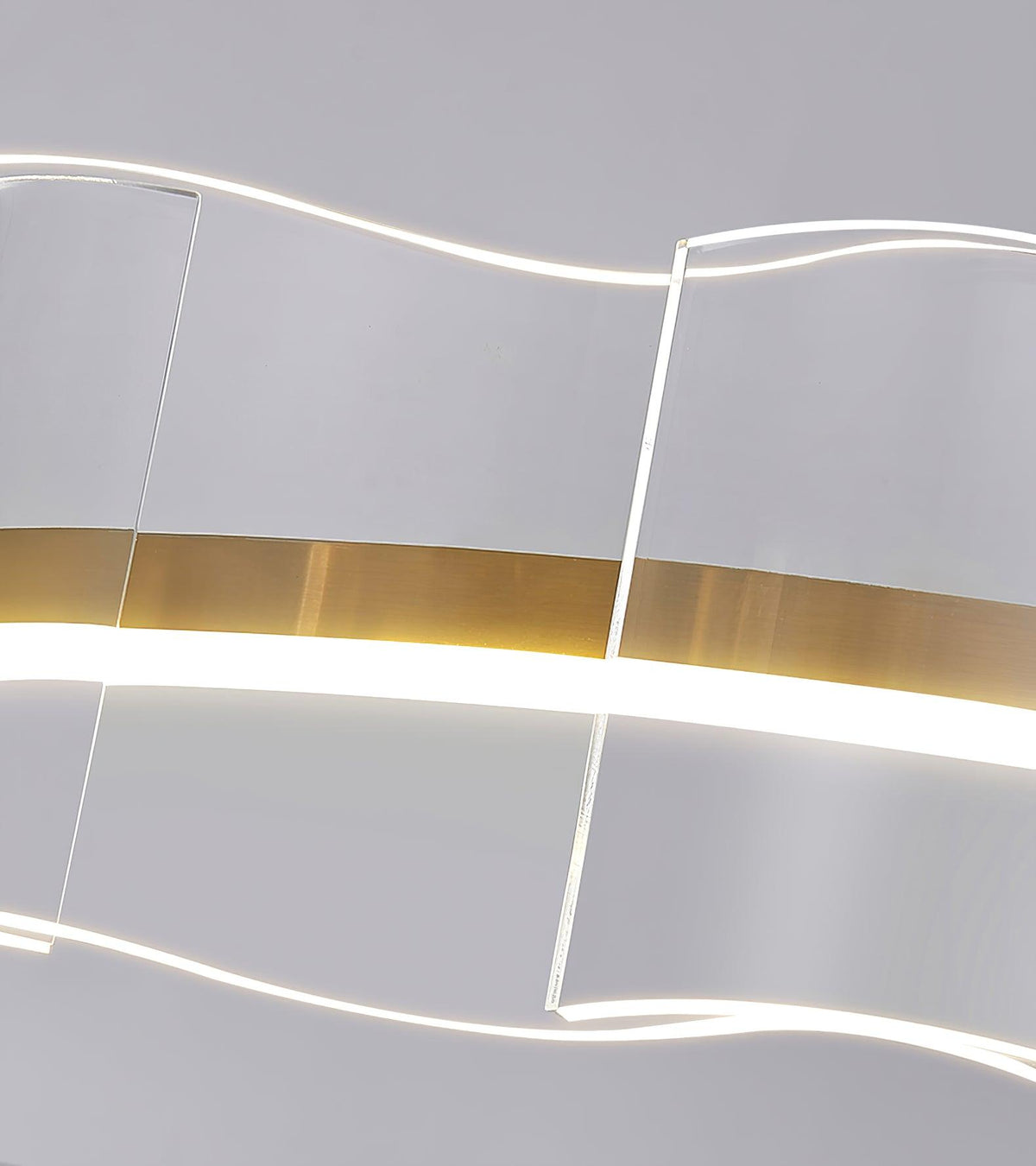 Acoustic Postmodern luxe Water Wave glas Kroonluchter