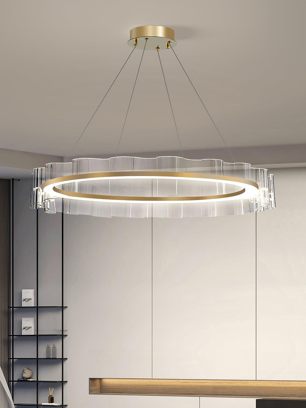 Acoustic Postmodern luxe Water Wave glas Kroonluchter
