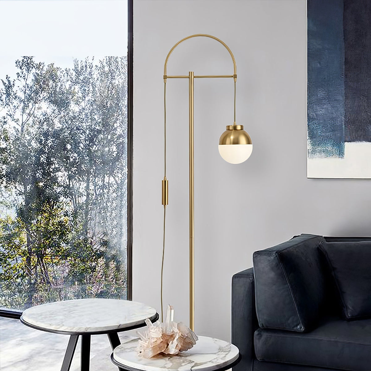 Lunelis Moderne vloerlamp van goud